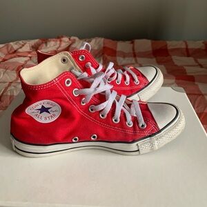 Converse Red High-Top Sneakers